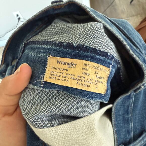 Lot of 2 Wrangler Mens Denim Jeans 33 Short Regular Fit Western Rodeo Cowboy - Picture 11 of 12